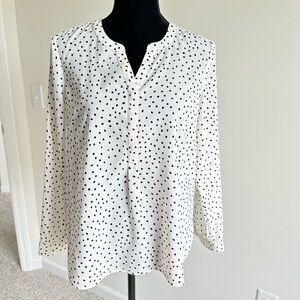 Women’s‎ Talbot’s White Polka Dot Blouse